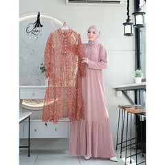 GAMIS OZIAS TILE 07012 LD 105 I Gamis Kondangan Mewah I Gamis Wisuda Cantik Muslim Nyaman