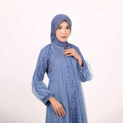 GAMIS OZIAS BROKAT FIMELA 09921 LD 105 & LD 120 I Gamis Mewah Pesta I Fashion Muslim Busui Friendly Fit Motif Nyaman Wanita Dress Panjang Santai Garis