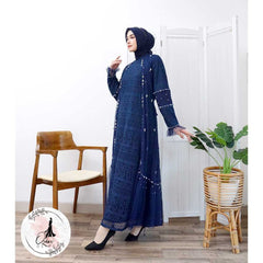 GAMIS OZIAS BROKAT 09466 LD 105 & 09858 LD 120 I Gamis Idul fitri I Gamis Wanita cantik  Muslim Nyaman