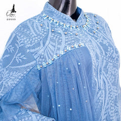GAMIS OZIAS BROKAT AZURA 09999 LD 105 I Gamis Kondangan Simpel I Gamis Muslimah Wisuda Nyaman Panjang