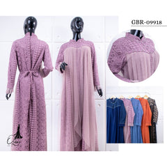 GAMIS OZIAS BROKAT FIMELA 09918 LD 105 I Gamis Pesta Muslimah Panjang Mewah