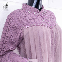 GAMIS OZIAS BROKAT FIMELA 09918 LD 105 I Gamis Pesta Muslimah Panjang Mewah