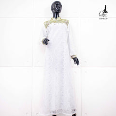 GAMIS OZIAS BROKAT FIORA 09959 LD 105 I Gamis Pesta Kondangan I Fashion Muslimah Remaja  Motif Nyaman