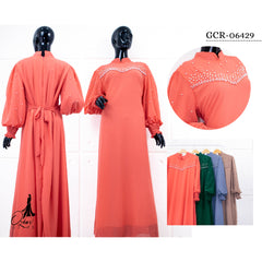 GAMIS OZIKO SIFON CERUTY POLOS 06429 LD 105 I Gamis Super Simpel I Fashion Muslimah Wanita Panjang Nyaman Santaic