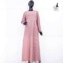 GAMIS OZIAS BROKAT ZIGZAG 09531 LD 105 I Gamis Lebaran Cantik I Gamis Wanita Kondangan Motif Muslim