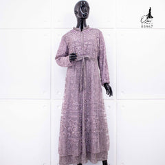 GAMIS OZIAS TILE BORDIR CHANTILY 03967 LD 105 I Gamis Kondangan Muslimah I Gamis Wisuda Wanita Nyaman Panjang