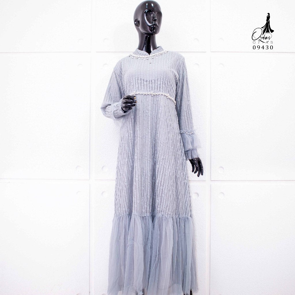 Ozias - Gamis Ozias Brokat 09430 Ld 105 I Gamis Lamaran Simpel I Gamis Pesta Cantik