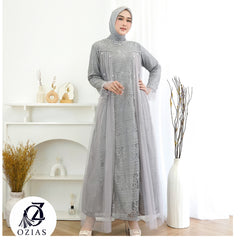 GAMIS OZIAS BROKAT IMPORT PREMIUM 09729 LD 105 I Gamis Muslimah Pesta I Dress Home