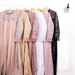 GAMIS OZIAS BROKAT BLOSSOM 09993 LD 105 I Gamis Kondangan Cantik I Gamis Wisuda Remaja Panjang Santai