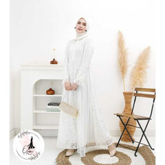 GAMIS OZIAS BROKAT KAGURA PREMIUM 09906 LD 105 I Gamis Muslimah Busui Friendly I Gamis Pesta Cantik Nyaman Panjang