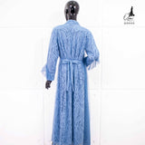 GAMIS OZIAS BROKAT AZURA 09999 LD 105 I Gamis Kondangan Simpel I Gamis Muslimah Wisuda Nyaman Panjang