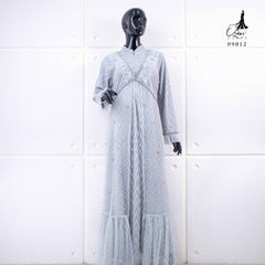 GAMIS OZIAS BROKAT ZIGZAG 09812 LD 105 I Gamis Pesta Muslimah I Fashion Muslim Busui Friendly Nyaman Panjang