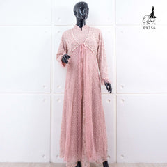 GAMIS OZIAS BROKAT IMPORT 09356 LD 105 I Gamis Wisuda Wanita Muslimah Nyaman Panjang