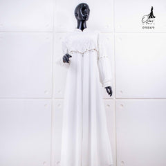 GAMIS OZIAS SIFON COMBI BROKAT ARGYLIE 09869 LD 105CM I Fashion Muslim Simpel Nyaman Panjang