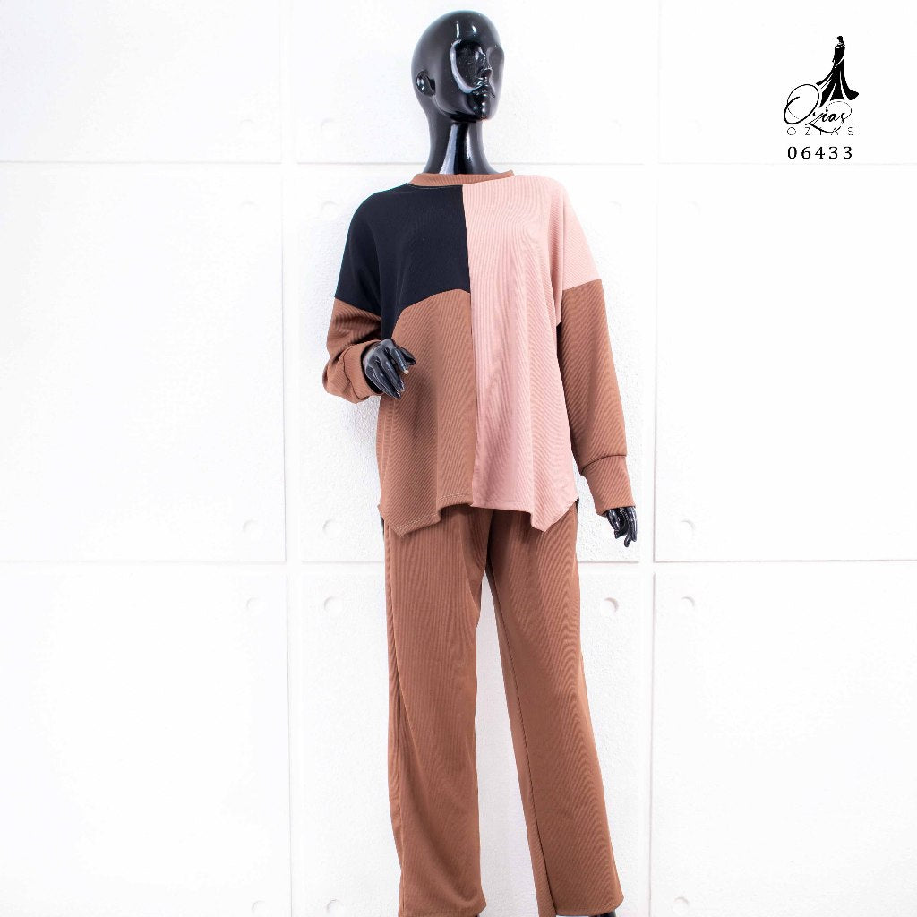 SETELAN KAOS OZIKO PREMIUM IMPORT 06433 I Stelan Wanita I Fashion Formal Nyaman Panjang