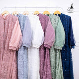 GAMIS OZIAS BROKAT KAGURA 09856 LD 105 & 120 I Gamis Kondangan Cantik I Gamis Pesta Nyaman Panjang Muslim Santai