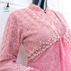GAMIS OZIAS BROKAT IMPORT 09356 LD 105 I Gamis Wisuda Wanita Muslimah Nyaman Panjang