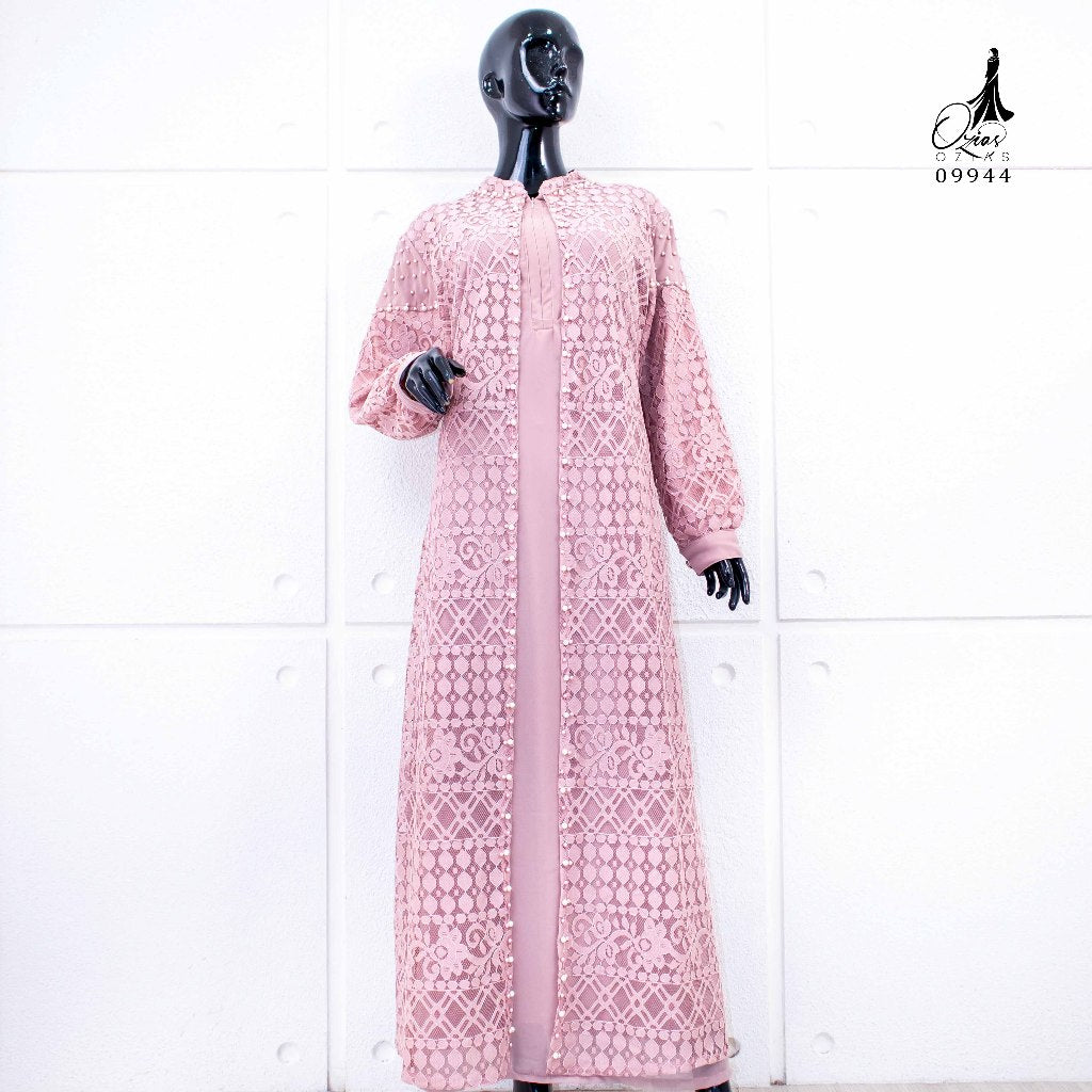GAMIS OZIAS BROKAT FIMELA 09944 LD 105 I Gamis Wanita Cantik I Gamis Pesta Kondangan