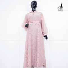 GAMIS OZIAS BROKAT FIORA 09963 LD 105 I Gamis Fashion Wanita I Gamis Kondangan Muslim Nyaman Panjang
