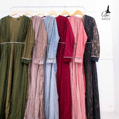GAMIS OZIAS BROKAT PREMIUM 09532 LD 105 I Gamis Kondangan Remaja I Gamis Simpel Mewah