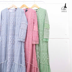 GAMIS OZIAS BROKAT BALIYA 09833 LD 105 I Gamis Kondangan Remaja I Fashion Muslimah Nyaman Panjang