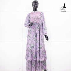 GAMIS OZIAS CERUTY SAKURA 03988 LD 105 I Gamis Fashion Busui I Gamis Kondangan Wanita Muslim Nyaman