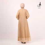 GAMIS OZIAS BROKAT LAURA 09545 LD 105 I Gamis Super Adem Simpel I Gamis Umroh Busui Friendly Nyaman Motif