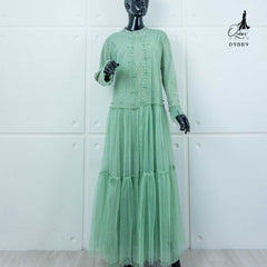 GAMIS OZIAS FLORANCE RUMBAI 09889 LD 105CM I Gamis Mewah Pesta I Gamis Home Nyaman Muslim