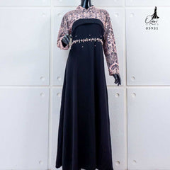 GAMIS OZIAS JETBLACK 03931 LD 105 I Gaun Remaja Muslimah I Fashion Muslim Nyaman Panjang Dress Santai