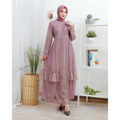 GAMIS OZIAS BROKAT PREMIUM 09591 LD 105 I Gamis Fashion Muslimah I Gamis Pesta Remaja Nyaman Panjang
