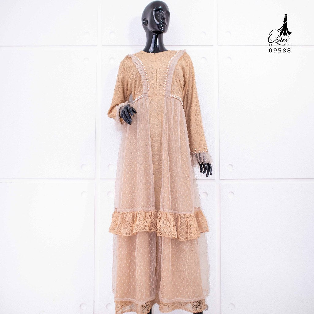 GAMIS OZIAS BROKAT PREMIUM 09588 LD 105 I Gamis Fashion Muslimah I Gamis Kondangan Cantik Nyaman Panjang