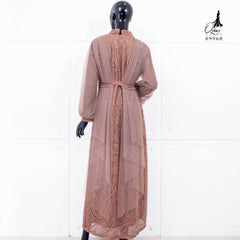 GAMIS OZIAS BROKAT PREMIUM 09968 LD 105 I Gamis Tangan Balon I Gamis Kondangan Muslim Nyaman