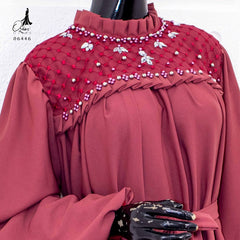 GAMIS OZIAS ZARACREPE PREMIUM 06446 LD 105 I Gamis Kondangan Muslimah I Gamis Wisuda Cantik Nyaman Panjang