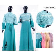 GAMIS OZIAS BROKAT COMBI SIFON 09599 LD 105  I Gamis Simpel Umroh Muslim Nyaman
