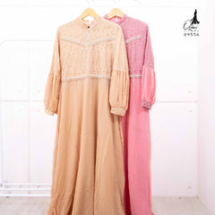GAMIS OZIAS SIFON CERUTY 09556 LD 105 I Gamis Kondangan Simpel I Fashion Muslimah Cantik Nyaman Panjang