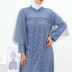 GAMIS OZIAS BROKAT FIMELA 09846 LD 105CM I Gamis Wisuda Muslimah I Dress Home Panjang Santai Nyaman Wanita