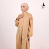 GAMIS OZIAS BROKAT LAURA 09545 LD 105 I Gamis Super Adem Simpel I Gamis Umroh Busui Friendly Nyaman Motif