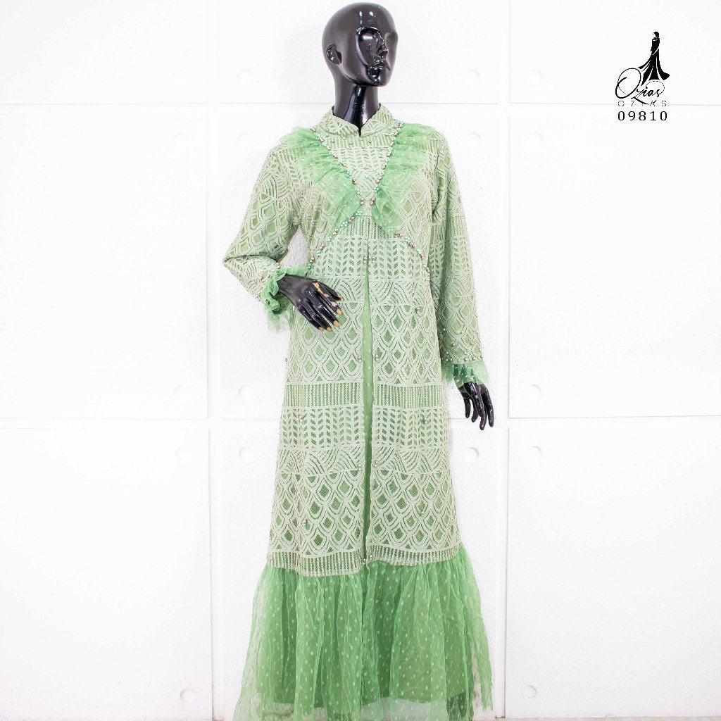 GAMIS OZIAS BROKAT BALIYA 09810 LD 105 I Gamis Pesta Kondangan I Gamis Wanita Muslimah Nyaman Santai