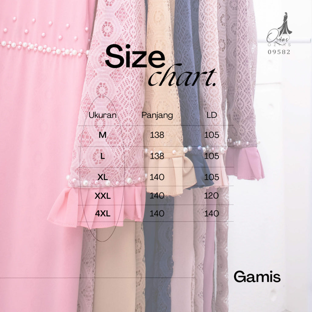 GAMIS OZIAS CERUTY 09582 LD 105 I Gamis Fashion Muslim I Gamis Remaja Nyaman Panjang