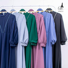 GAMIS OZIAS SIFON CERUTY 09611 LD 105 I Gamis Simpel Kondangan I Fashion Muslimah Busui Friendly Wanita Panjang Nyaman