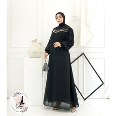GAMIS OZIKO SIFON CERUTY POLOS 06429 LD 105 I Gamis Super Simpel I Fashion Muslimah Wanita Panjang Nyaman Santaic