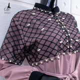 GAMIS OZIAS TILE SOPHIA 06441 LD 105CM I Gamis Pesta Simpel I Busana Muslimah Busui Friendly Fit Motif