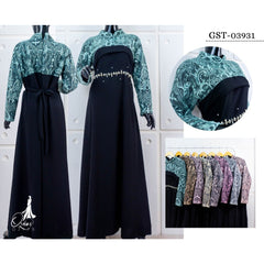 GAMIS OZIAS JETBLACK 03931 LD 105 I Gaun Remaja Muslimah I Fashion Muslim Nyaman Panjang Dress Santai
