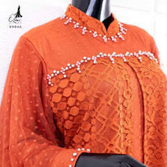GAMIS OZIAS BROKAT FIMELA 09846 LD 105CM I Gamis Wisuda Muslimah I Dress Home Panjang Santai Nyaman Wanita
