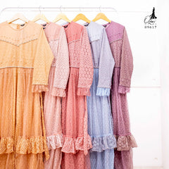 GAMIS OZIAS BROKAT LUMIER 09617 LD 105 I Gamis Fashion Remaja I Gamis Pesta Kondangan Muslim Nyaman