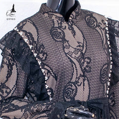 GAMIS OZIKO BROKAT IORA HARUKA 09983 LD 105 120 Gamis Busui Friendly I Gamis Kondangan Mewah Muslim Nyaman