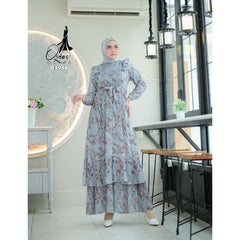 GAMIS OZIAS CERUTY SAKURA 03988 LD 105 I Gamis Fashion Busui I Gamis Kondangan Wanita Muslim Nyaman