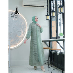 GAMIS OZIAS BROKAT BALIYA 09827 LD 105 I Gamis Pesta kondangan I Hijab Fashion Nyaman Panjang