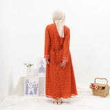 GAMIS OZIAS BROKAT FIMELA 09463 LD 105 & LD 120 I Gamis Fashion Muslimah Nyaman Panjang