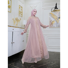 GAMIS OZIAS BROKAT BLOSSOM 10002 I Gamis Kondangan Mewah I Gamis Casual Wisuda